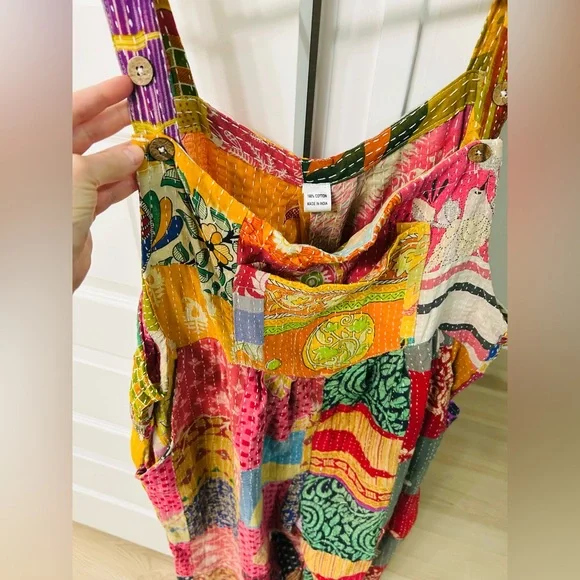 Colorful Patchwork Jumpsuit Kantha Bae - Picture 4 of 12